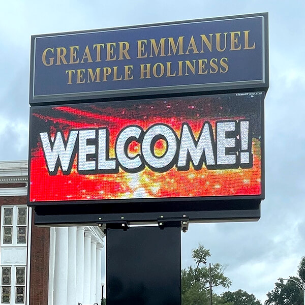 Church Sign for Greater Emmanuel Temple Holiness