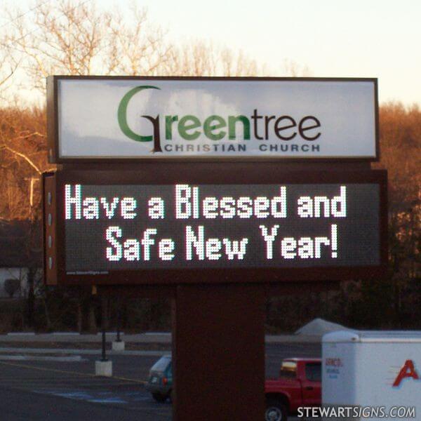 Church Sign for Greentree Christian Church