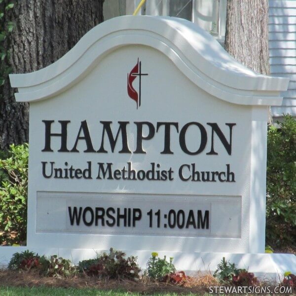 Church Sign for Hampton United Methodist Church