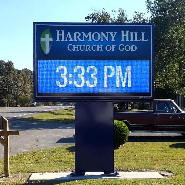 Church Sign for Harmony Hill Church of God