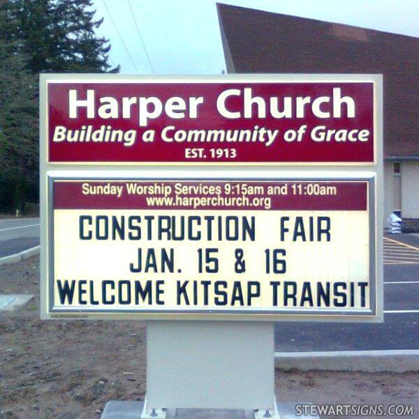 Church Sign for Harper Evangelical Free Church