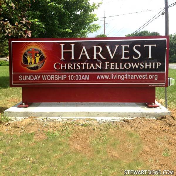 Church Sign for Harvest Christian Fellowship