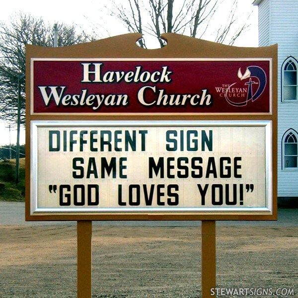 Church Sign for Havelock Wesleyan Church