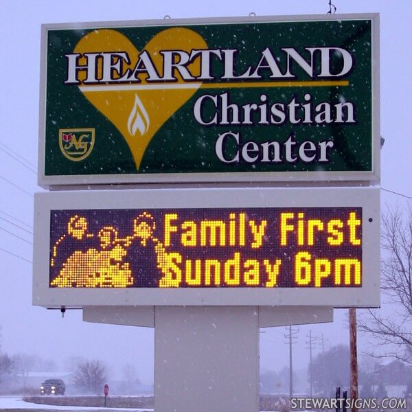 Church Sign for Heartland Christian Center