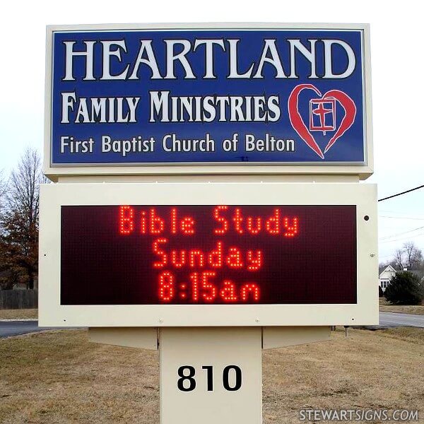 Church Sign for Heartland Family Ministries