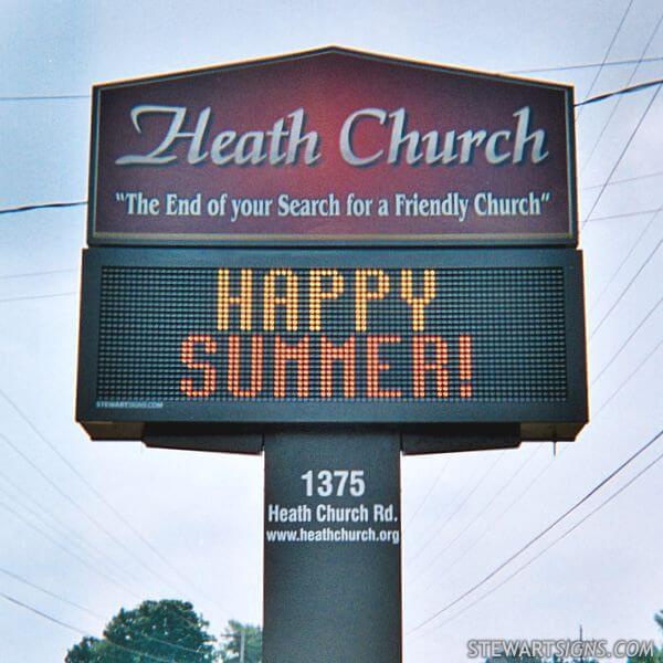 Church Sign for Heath Church