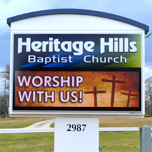 Church Sign for Heritage Hills Baptist Church