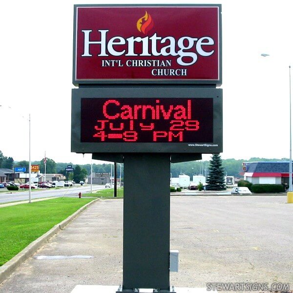 Church Sign for Heritage International Christian Church