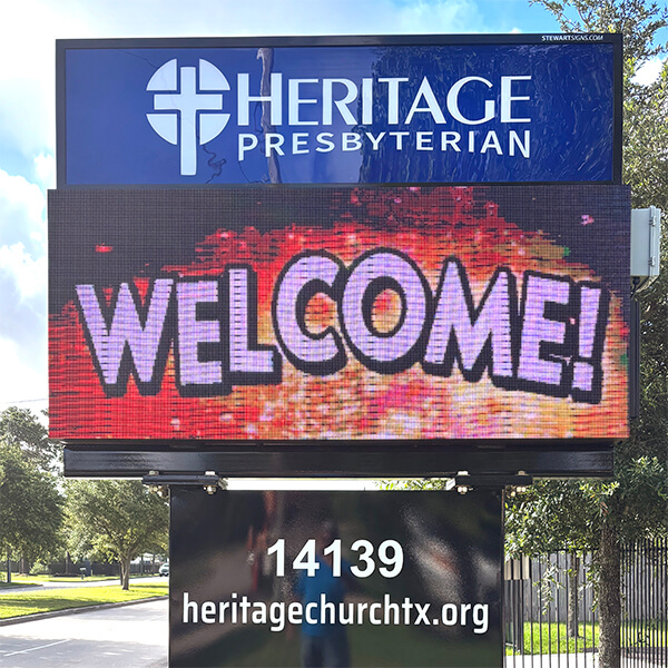 Church Sign for Heritage Presbyterian Church