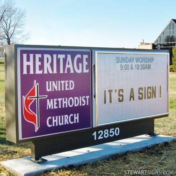 Church Sign for Heritage United Methodist Church