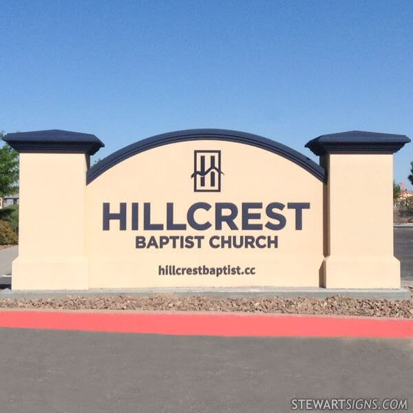 Church Sign for Hillcrest Baptist Church