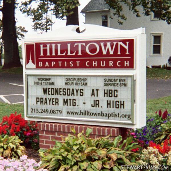 Church Sign for Hilltown Baptist Church