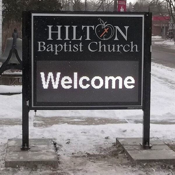 Church Sign for Hilton Baptist Church