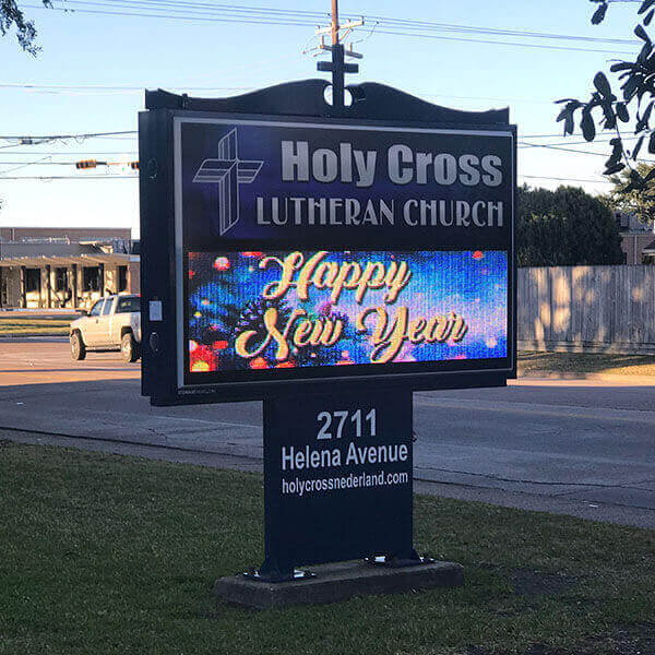 Church Sign for Holy Cross Lutheran Church