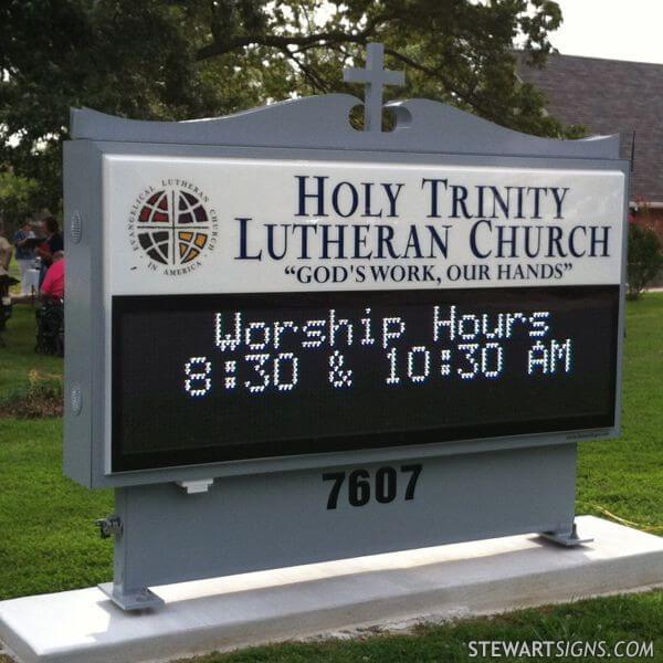 Church Sign for Holy Trinity Lutheran Church
