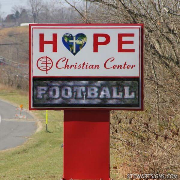 Church Sign for Hope Christian Center