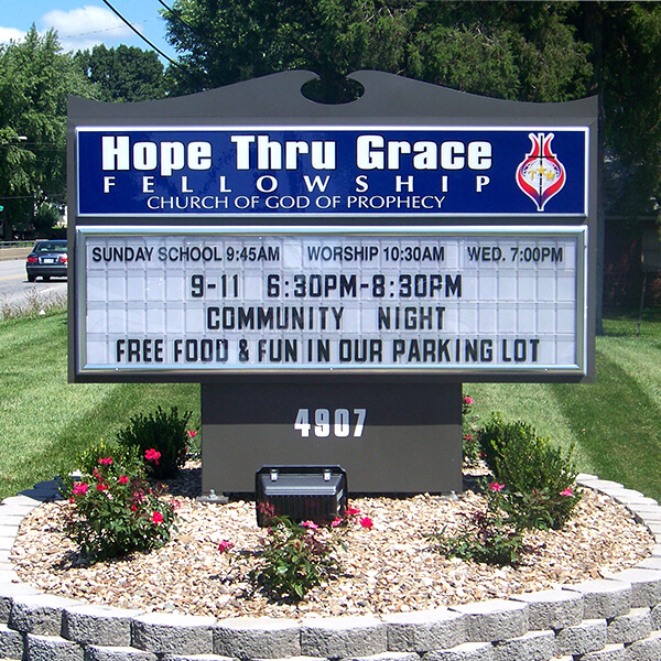 Church Sign for Hope Thru Grace Fellowship