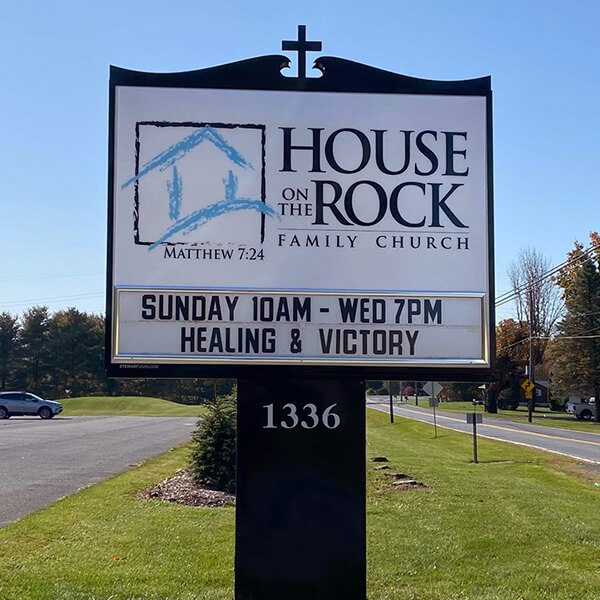 Church Sign for House on the Rock Family Church