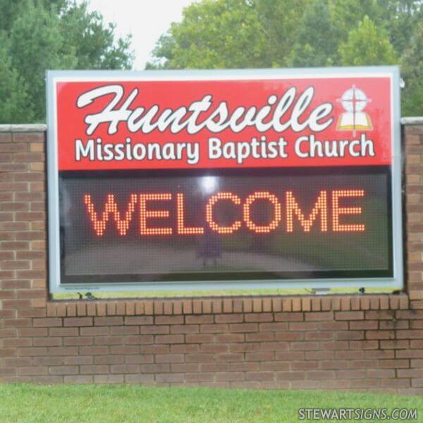 Church Sign for Huntsville Missionary Baptist Church