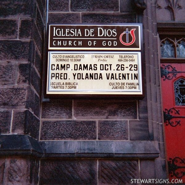 Church Sign for Iglesia De Dios