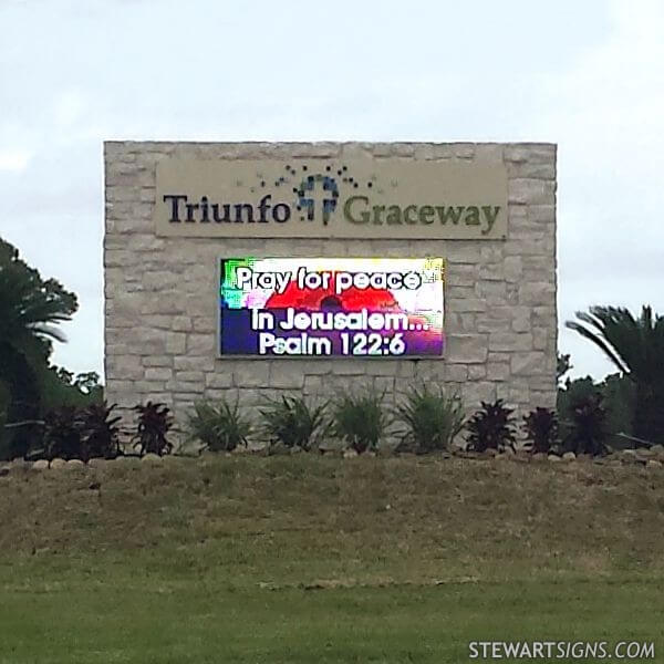 Church Sign for Iglesia Triunfo
