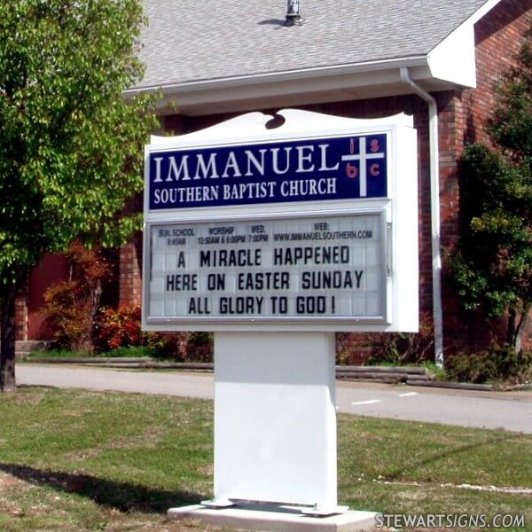 Church Sign for Immanuel Southern Baptist Church