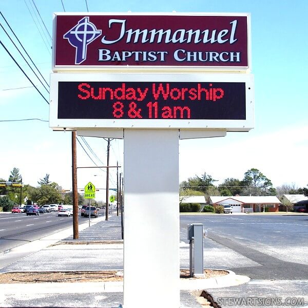 Church Sign for Immanuel Baptist Church