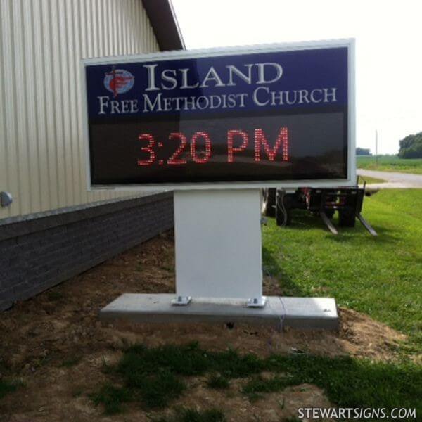 Church Sign for Island Free Methodist Church