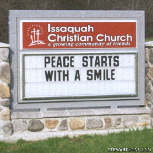 Church Sign for Issaquah Christian Church