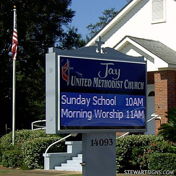 Church Sign for Jay United Methodist Church