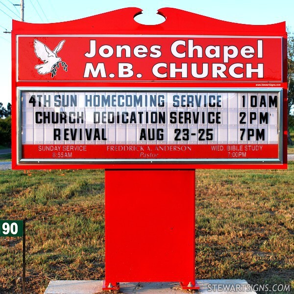 Church Sign for Jones Chapel