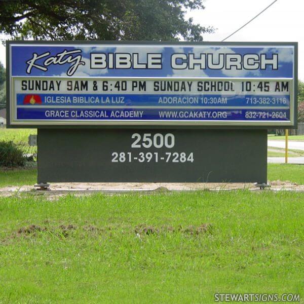 Church Sign for Katy Bible Church