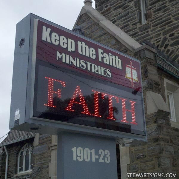 Church Sign for Keep the Faith Ministries