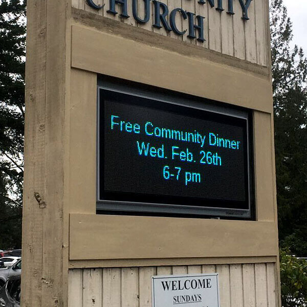 Church Sign for Kenmore Community Church