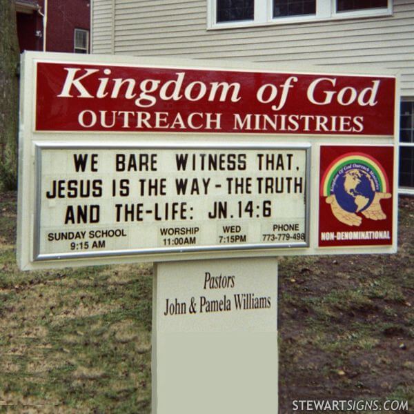 Church Sign for Kingdom of God Outreach Ministries