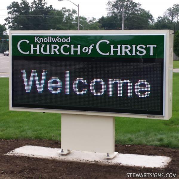 Church Sign for Knollwood Church of Christ