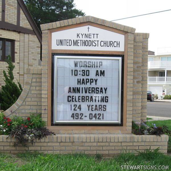 Church Sign for Kynett United Methodist Church