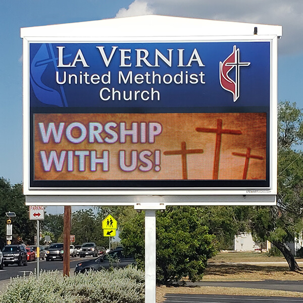 Church Sign for La Vernia United Methodist Church