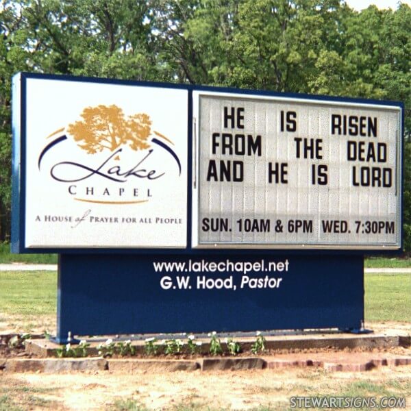 Church Sign for Lake Chapel