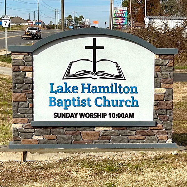 Church Sign for Lake Hamilton Baptist Church