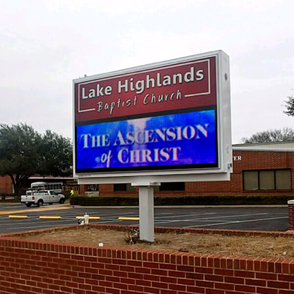 Church Sign for Lake Highlands Baptist Church