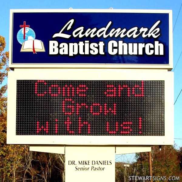Church Sign for Landmark Baptist Church