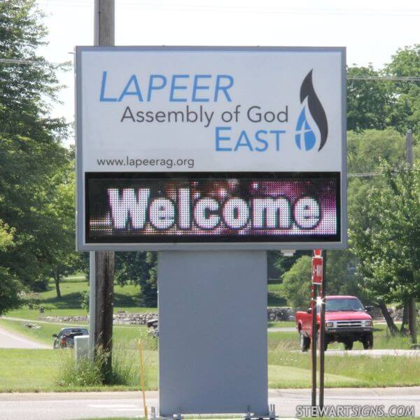 Church Sign for Lapeer Assembly of God