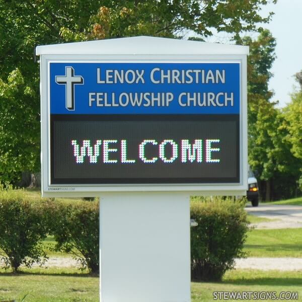 Church Sign for Lenox Christian Fellowship Church