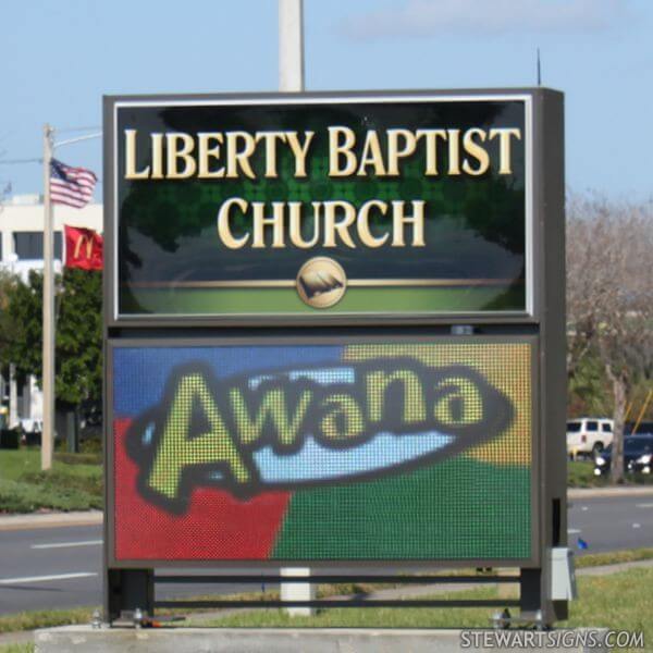 Church Sign for Liberty Baptist Church