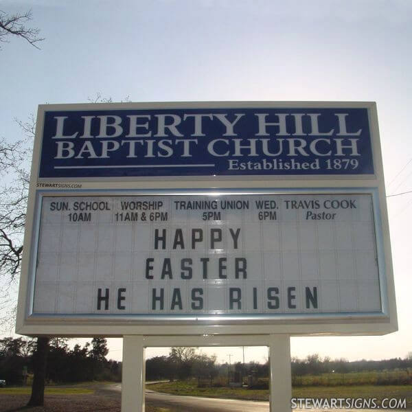 Church Sign for Liberty Hill Baptist Church
