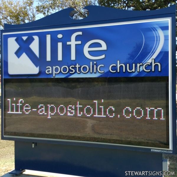 Church Sign for Life Apostolic Church