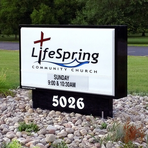 Church Sign for Lifespring Community Church