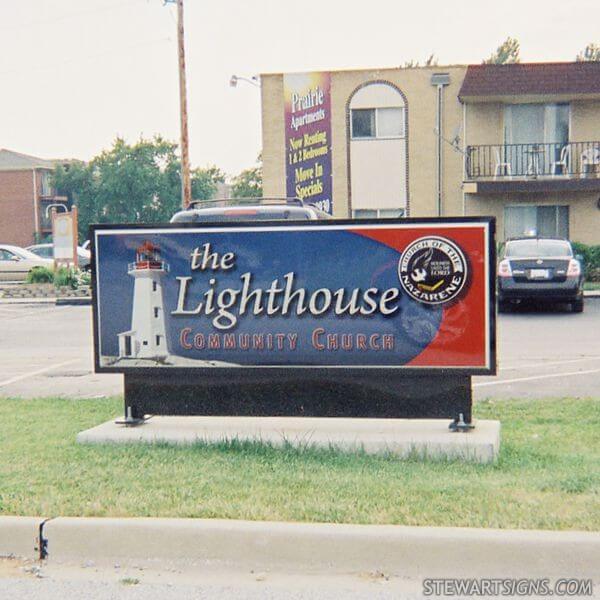 Church Sign for Lighthouse Community Church of the Nazarene