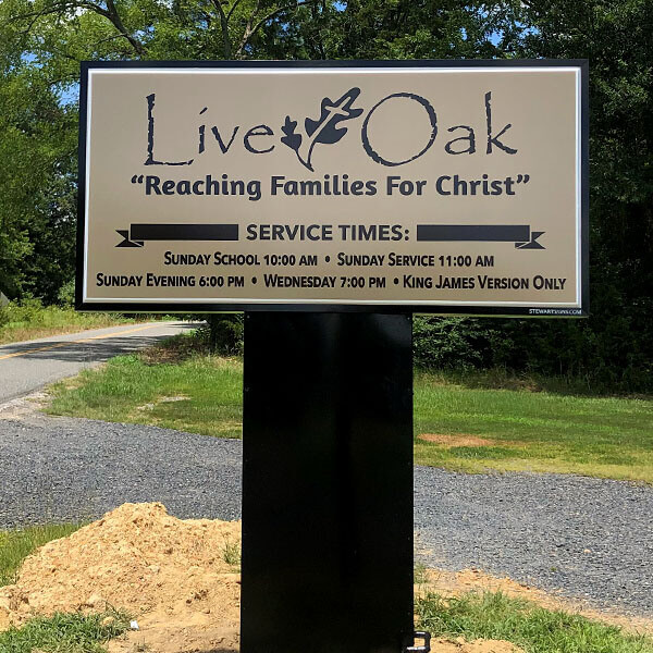 Church Sign for Live Oak Baptist Church